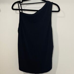 Lululemon Black One-Shoulder Top with Twist Fabric Back. No Tags.